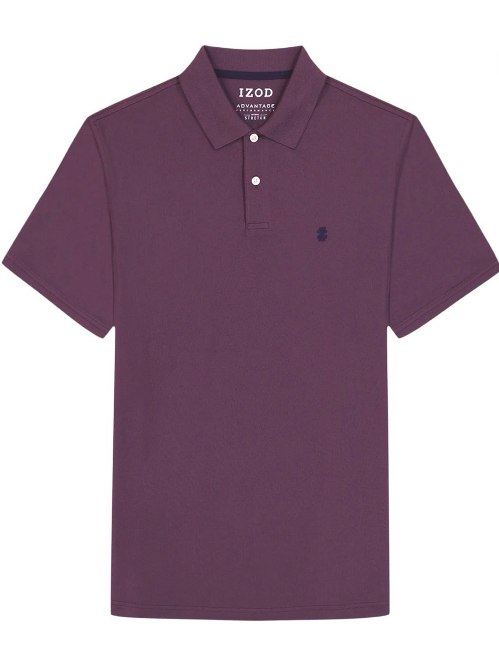 IZOD ADVANTAGE PERFORMANCE POLO - PLUM PERFECT MEN’S SIZE MEDIUM